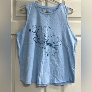 Beachly “Flor De Amor” Women’s Blue Sleeveless Tank Top - Size Large - GUC